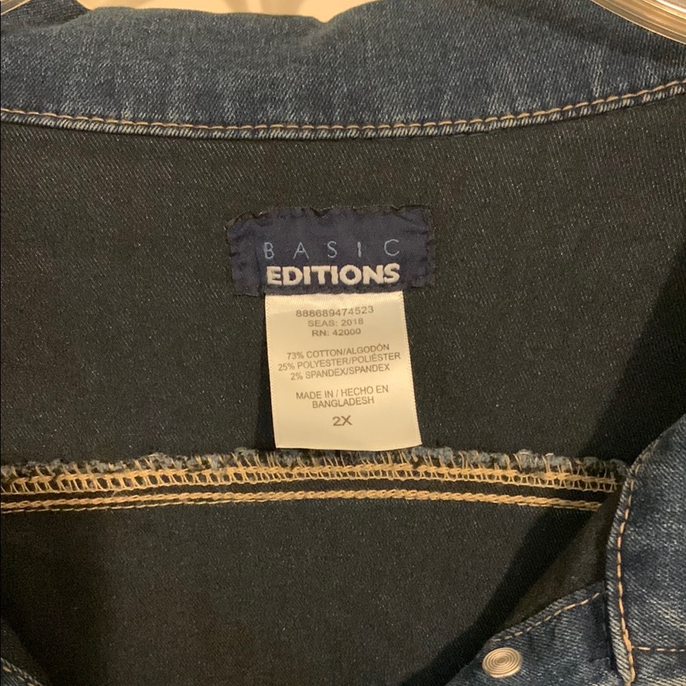 Basic Editions Blue Jean Jacket Timeless Denim St… - image 2